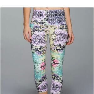 Lululemon Wunder Under Crop II Full On Luon Paradise Grid size 2